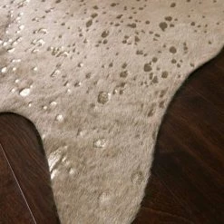 Loloi Bryce Faux Cow Hide Rug Taupe / Champagne