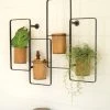 Kalalou Decor Metal Wall Rack With Planters