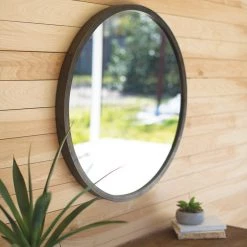 Kalalou Metal Framed Round Mirror