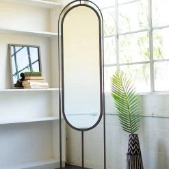 Kalalou Morgan Oval Floor Mirror Decor