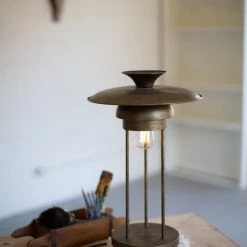 Kalalou Lighting Metal Table Lamp With Dome Shade