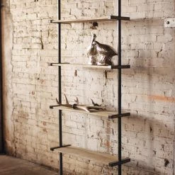 Kalalou Industrial Wood & Metal Wall Unit Furniture