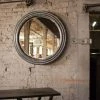 Kalalou Round Metal Mirror With Ribbed Frame