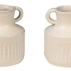 Dovetail Stoneware Handled Vase Decor