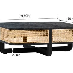 Dovetail Cane Coffee Table