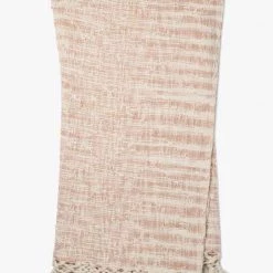 Loloi Blush Fringed Throw Pillows + Throws