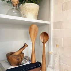 Creative Co-Op New Arrivals Hand-Carved Acacia Wood Standing Spoons