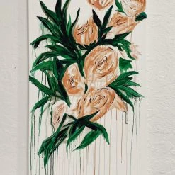 Reclaimed Warehouse RW Hand Painted Canvas Peachy Keen Decor