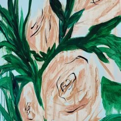 Reclaimed Warehouse RW Hand Painted Canvas Peachy Keen Decor