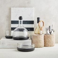 Creative Brands Decor Marble And Glass Wine Carafe