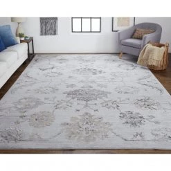 Feizy Macklaine Silver Beige Rug