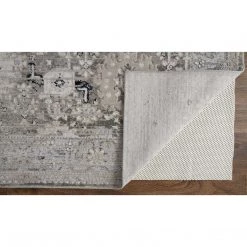 Feizy Macklaine Beige Silver Rug Rugs