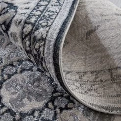 Feizy Macklaine Silver Black Rug Rugs