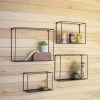Kalalou Set Of 4 Black Metal Shelves