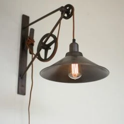Kalalou Double Pulley Wall Sconce