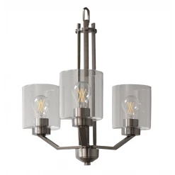 HOME Enhancements Piper 3 Light Nickel Chandelier
