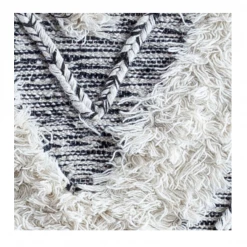 Classic Home Kilim Shag Ivory/Black Rugs