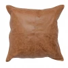 Classic Home Chestnut Leather Pillow Decor