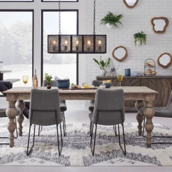 Classic Home Emile Side Chair Smoky Gray - Set Of 2