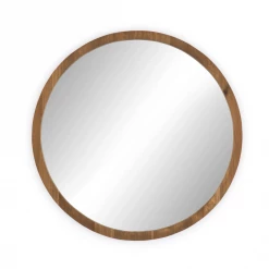 Four Hands Smoked Oak Round Mirror Decor