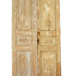 Blue Ocean Traders Decor Vintage Egyptian Stripped Pine Door Pair