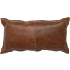 Classic Home Kona Brown Leather Lumbar Pillow Decor