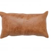 Classic Home Chestnut Leather Lumbar Pillows
