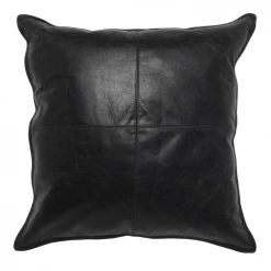 Classic Home Decor Dexter Onyx Leather Pillow