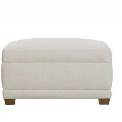 Rowe Sylvie Upholstered Ottoman In Natural
