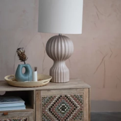 Creative Co-Op San Marco Fluted Table Lamp New Arrivals