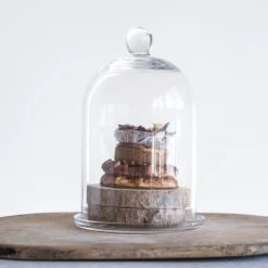 Creative Co-Op Glass Cloche With Plate New Arrivals