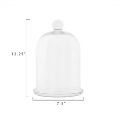 Creative Co-Op Glass Cloche With Plate New Arrivals