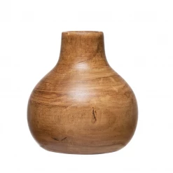 Creative Co-Op Stained Paulownia Wood Vase New Arrivals
