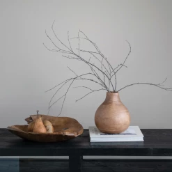 Creative Co-Op Stained Paulownia Wood Vase New Arrivals