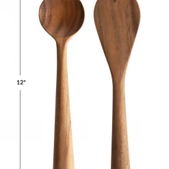 Creative Co-Op New Arrivals Hand-Carved Acacia Wood Standing Spoons