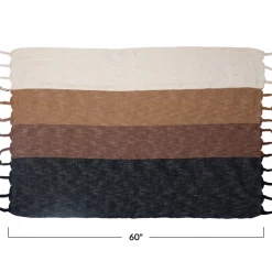 Creative Co-Op Whiskey Striped Throw New Arrivals