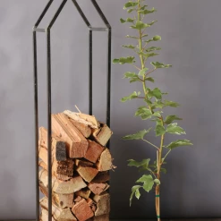 Creative Co-Op Metal House Log Holder