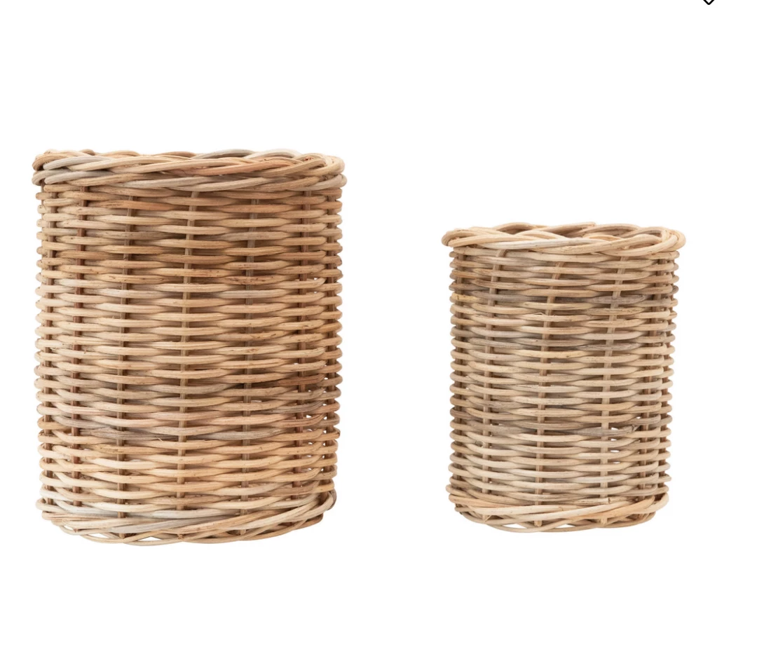 Creative Co-Op Hand-Woven Wicker Baskets 3 Creative Co-Op Hand-Woven Wicker Baskets