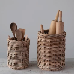Creative Co-Op Hand-Woven Wicker Baskets