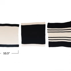 Creative Co-Op New Arrivals Knit Striped Dish Cloth Set