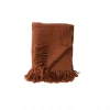 Creative Co-Op New Arrivals Russet Wool Fringe Throw