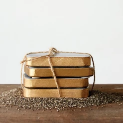 Creative Co-Op Grey Marble Coaster Set New Arrivals