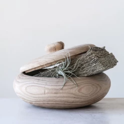 Creative Co-Op New Arrivals McGee Paulownia Wood Container