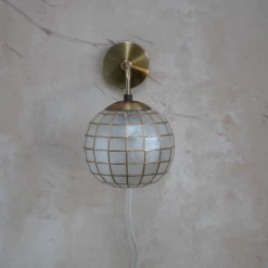 Creative Co-Op New Arrivals Gia Capiz Wall Sconce