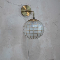 Creative Co-Op New Arrivals Gia Capiz Wall Sconce