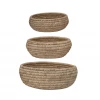 Creative Co-Op Grass And Date Leaf Basket Set
