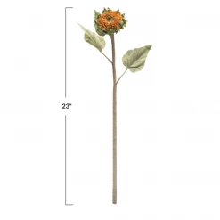 Creative Co-Op New Arrivals Faux Sunflower Stem 9 Creative Co-Op New Arrivals Faux Sunflower Stem