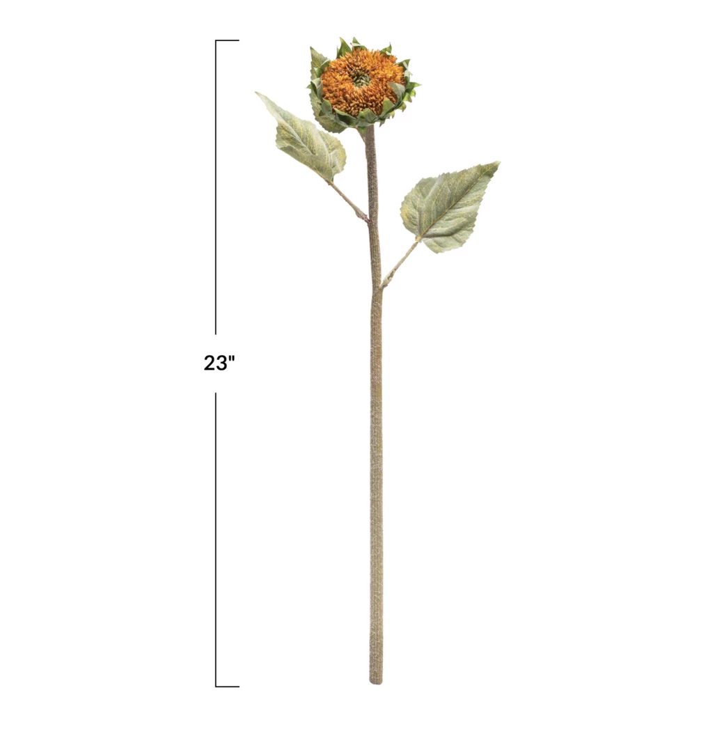 Creative Co-Op New Arrivals Faux Sunflower Stem 6 Creative Co-Op New Arrivals Faux Sunflower Stem