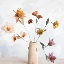 Creative Co-Op Paper Russet Chrysanthemum Flower Spray New Arrivals