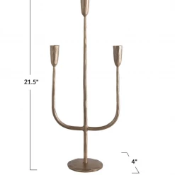 Creative Co-Op New Arrivals Hand-Forged Metal Candelabra